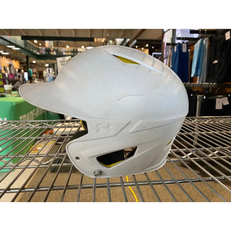 White Used Medium Under Armour UABH2-110 Batting Helmet 5 7/8- 6 3/4
