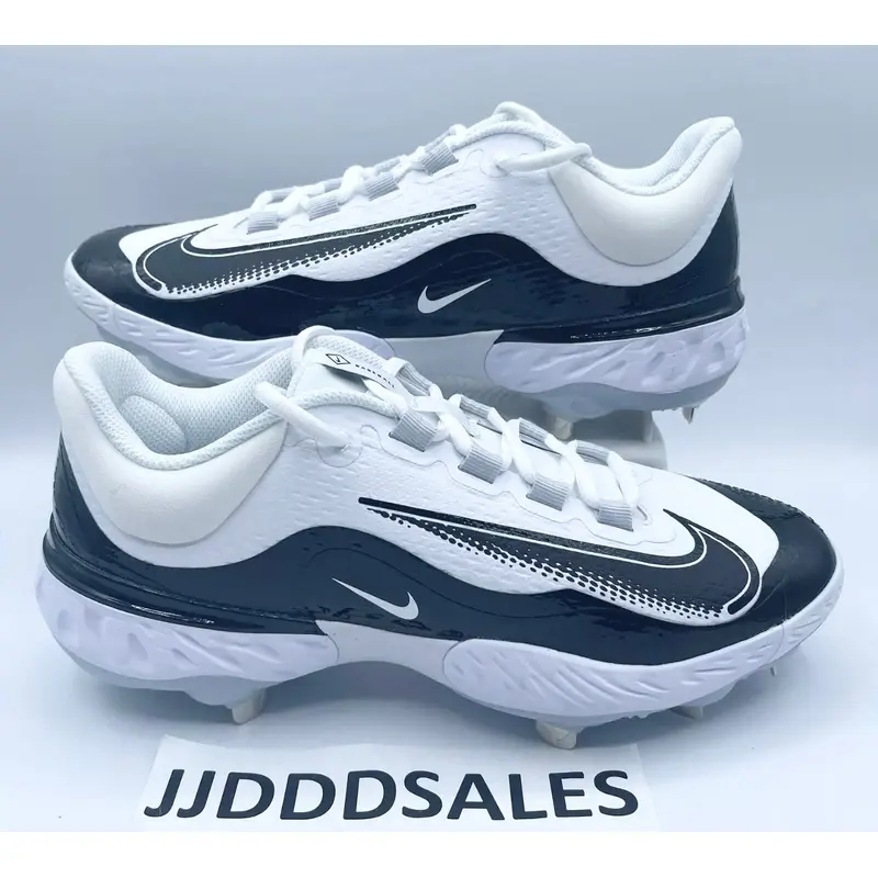 Nike Alpha Huarache Elite 4 Low Metal Baseball White Black FD2745-101 Mens 11  New