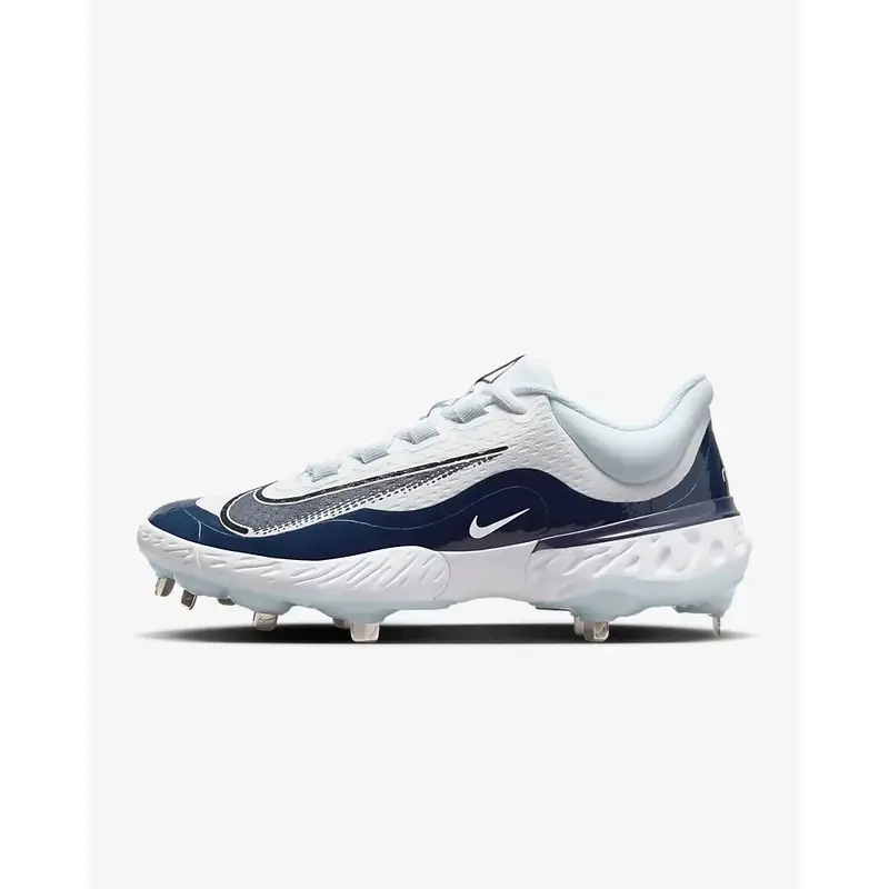 Nike Alpha Huarache Elite 4 White Navy Baseball Cleats DR6851-101 Mens Sz 8.5  New