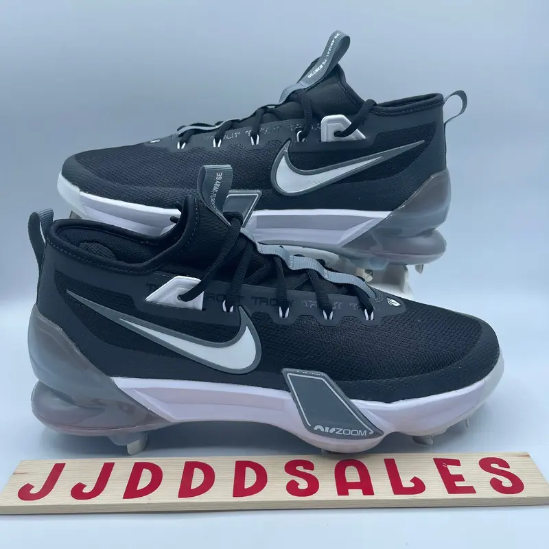 Nike Force Zoom Trout 9 Elite Baseball Cleats Black White FB2906-001 Mens Sz 8.5 NEW