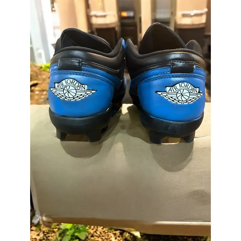 Blue Men's Size M 10.5 (W 11.5) Adult Air Jordan Low Top Molded Cleats (Used)