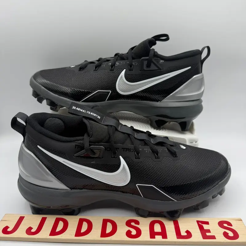 Nike Force Trout 9 Elite MCS Baseball Cleats Black Silver FZ0884-001 Mens Sz 10 NEW