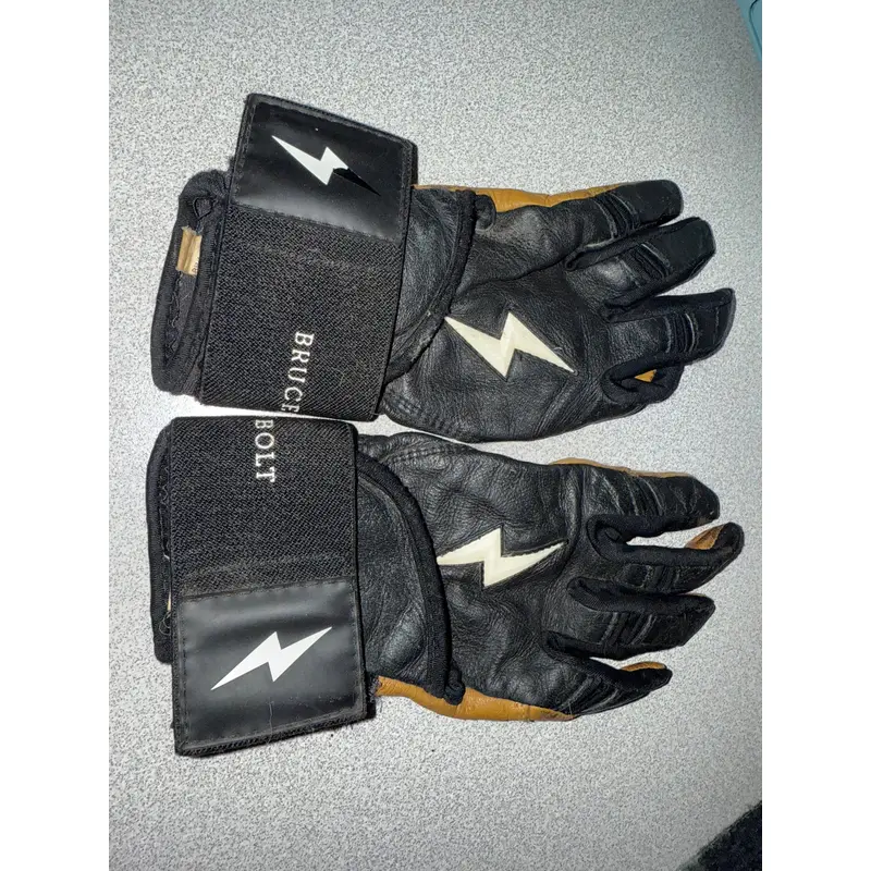Brown Youth Small Bruce Bolt Batting Gloves (Used)