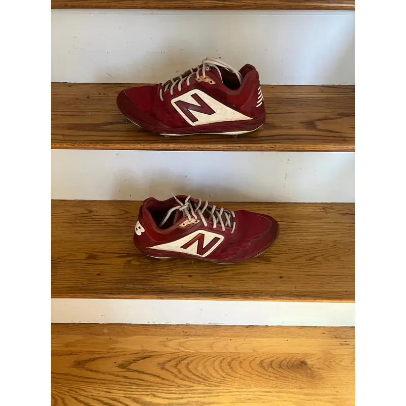 Red Used Adult Men's Size 12.5 (Women's 13.5) Metal New Balance Low Top