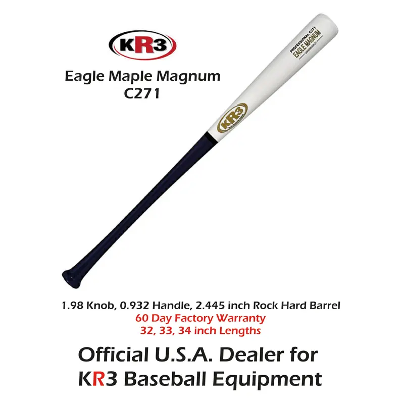 New KR3 Eagle Maple Magnum 31 inch composite Wood Bat (-3) 28.5 oz C271
