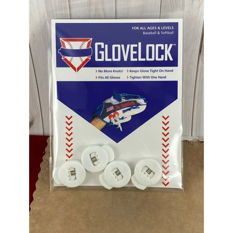 New White Glove Locks Keep Baseball Glove Laces Tight Free Shipping USA Only