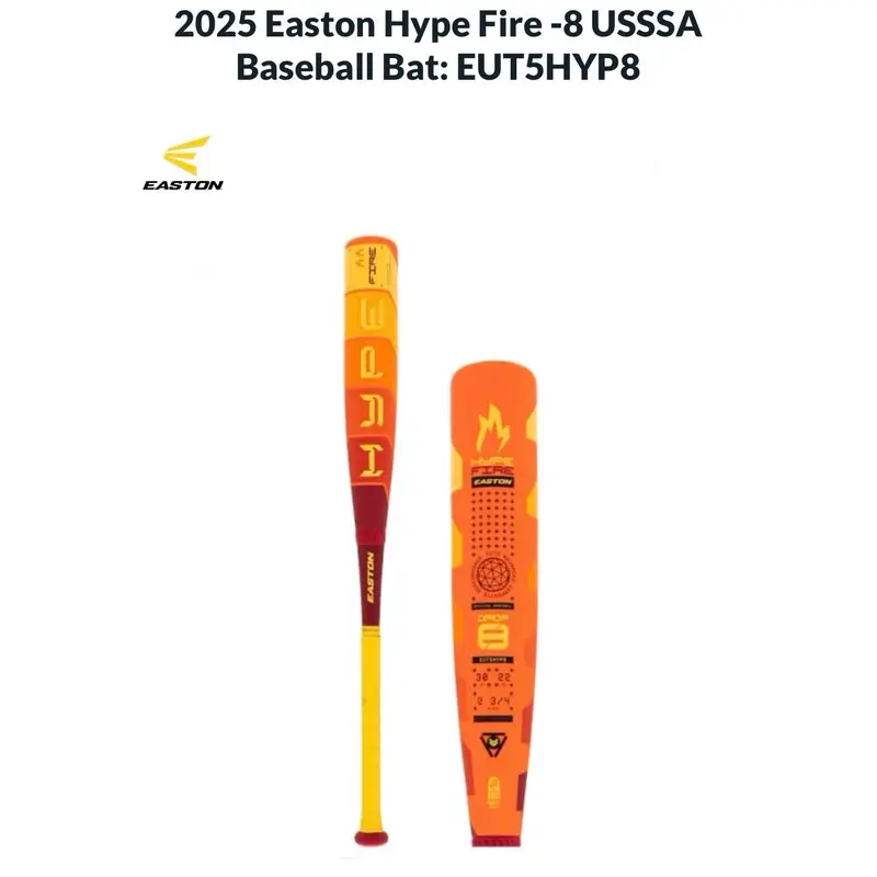 New Easton Hype Fire USSSA Certified Bat (-8) Composite 22 oz 30"