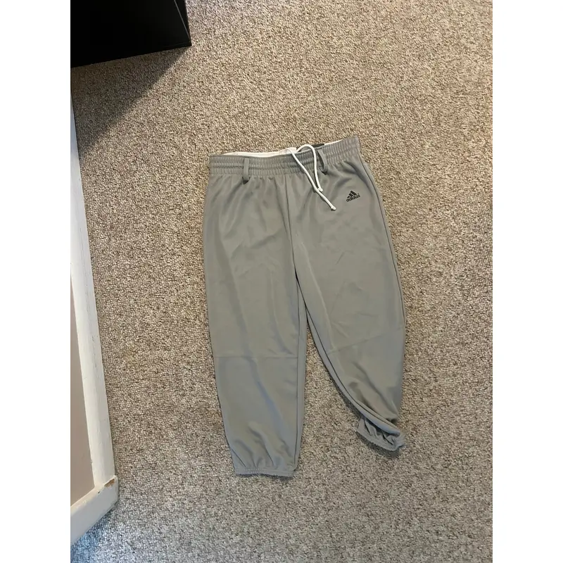 Gray Unisex Youth Large Adidas Game Pants (New)