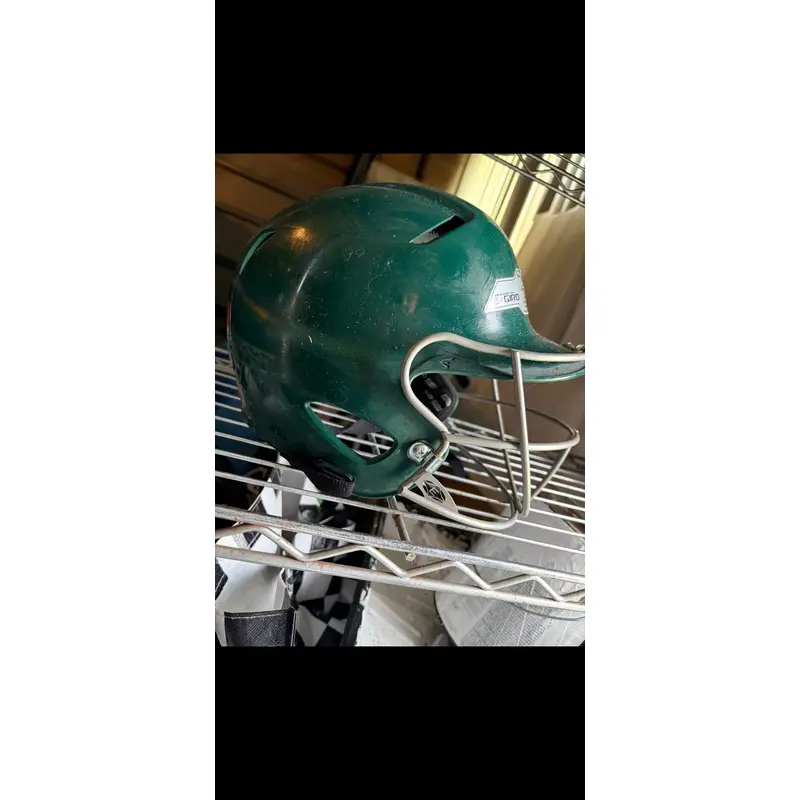 Softball batting helmet green