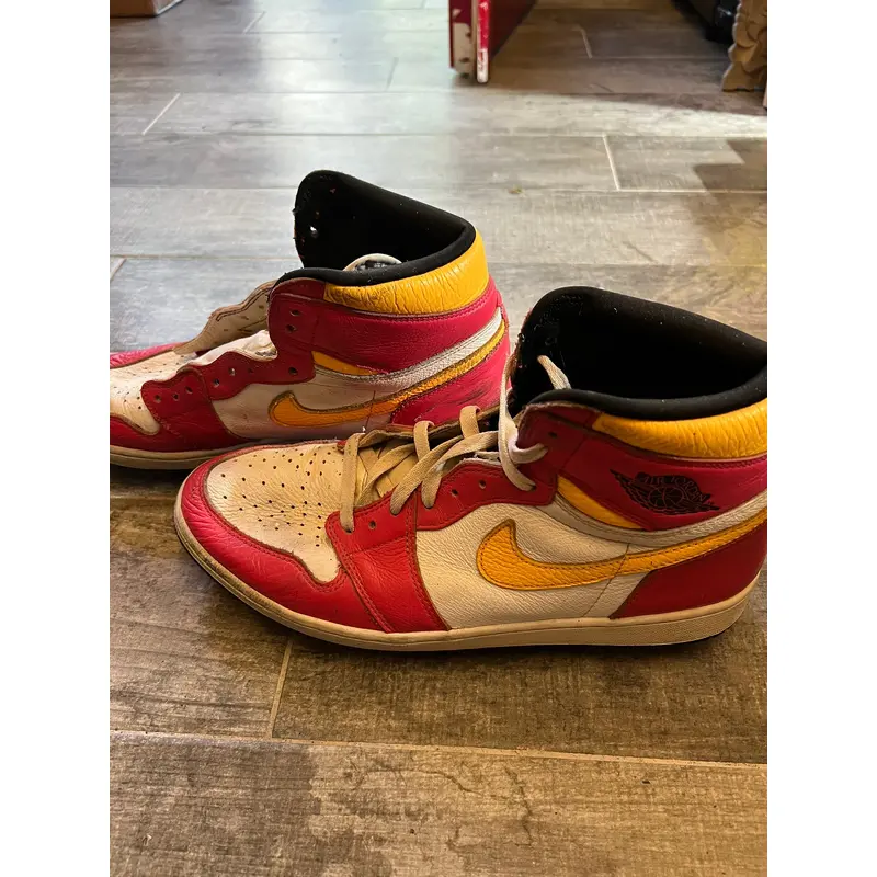 Custom Cleat Nike Jordan 1 Red & Yellow