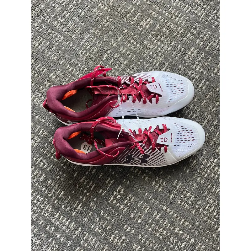 Red Men's Size 13.0 (W 14.0) Adult Under Armour Low Top Yard low Metal (New)