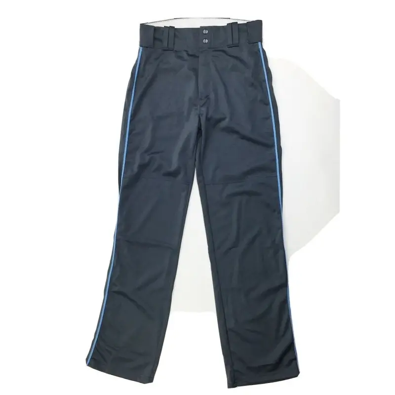 Alleson Pro Warp Knit Open Bottom Gray Baseball Pant Blue Piping Men's M PWRPP