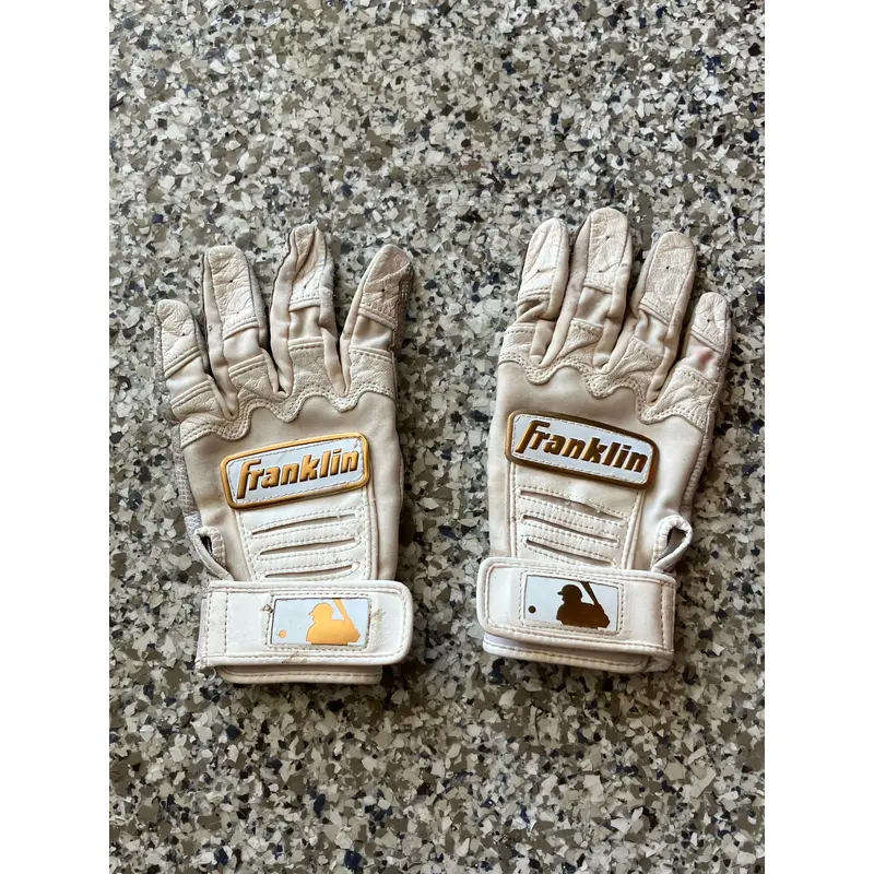 White Franklin batting gloves youth
