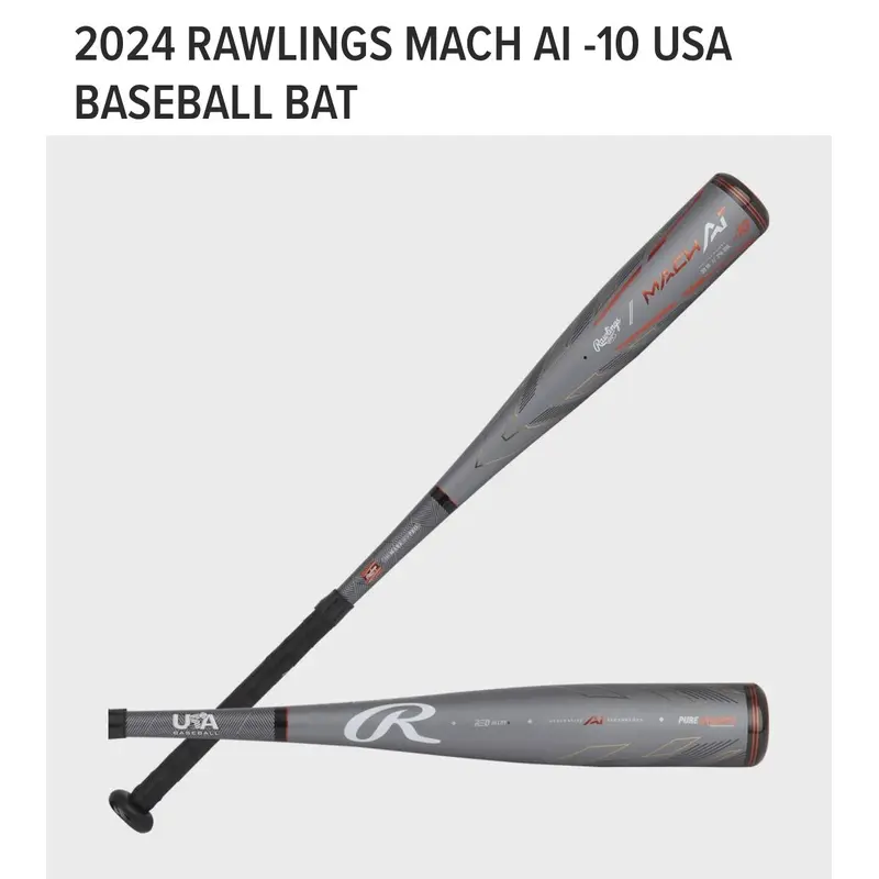 New Rawlings Mach AI USA Baseball 31/21 Baseball Bat