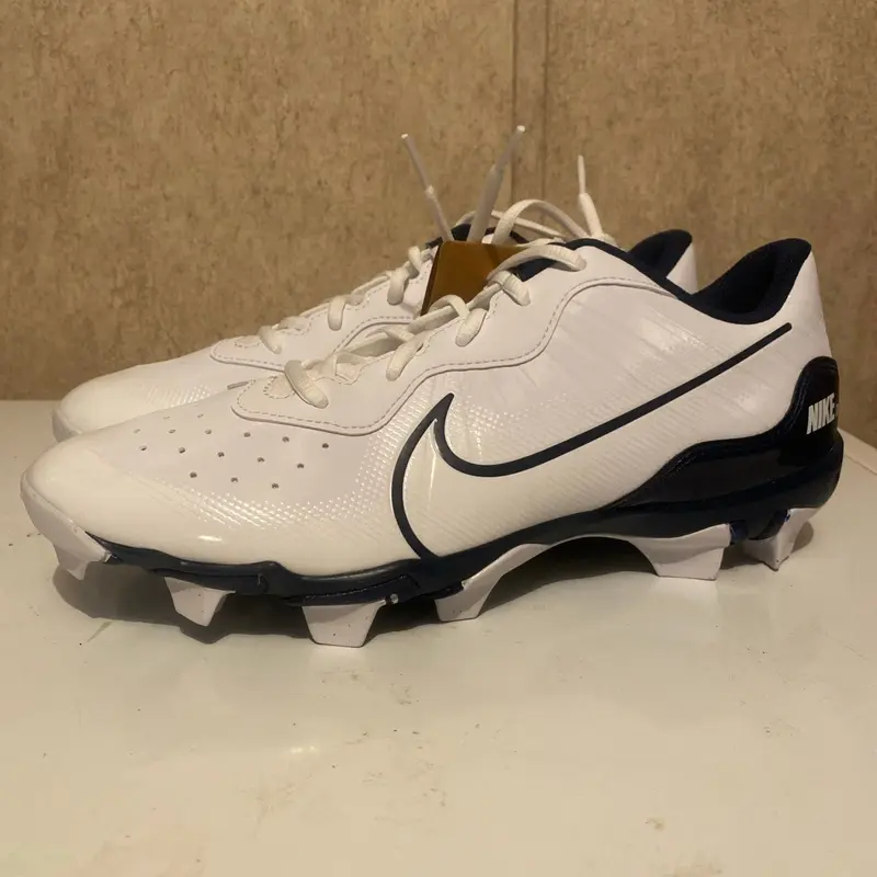 Nike Alpha Huarache 4 Keystone White Navy Cleats DJ6524-103, Men's 11 (No Box)