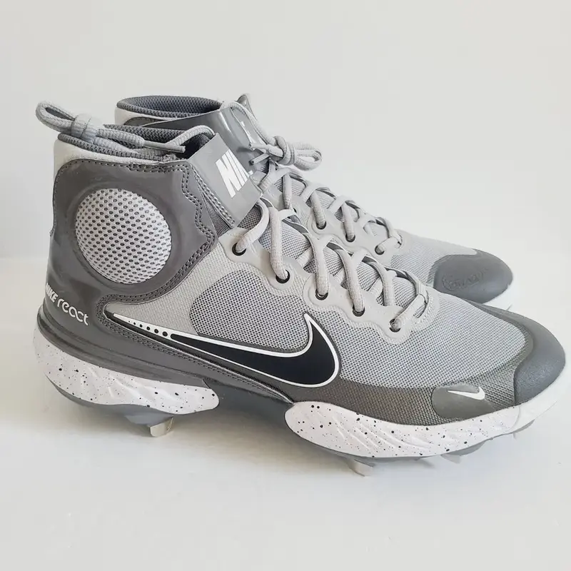 Nike Alpha Huarache Elite 3 Mid Baseball Cleats CK0745-010 Size 7 Gray