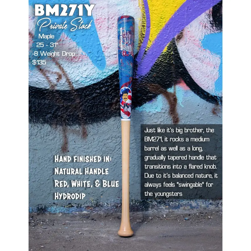 New 2022 Bridman Bat (-8) Maple - BM271Y (Hydrodipped)