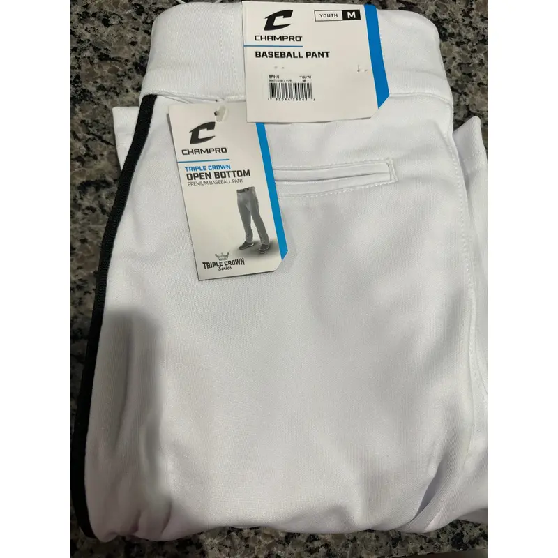White New Medium Champro Game Pants