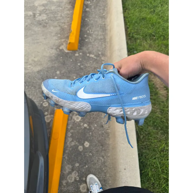 Men Nike Alpha Huarache Elite 3 Baseball Cleats Sky Blue UNC sz 12