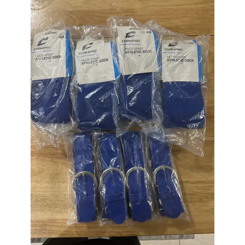 Royal Blue Baseball Sock N Belt Combo