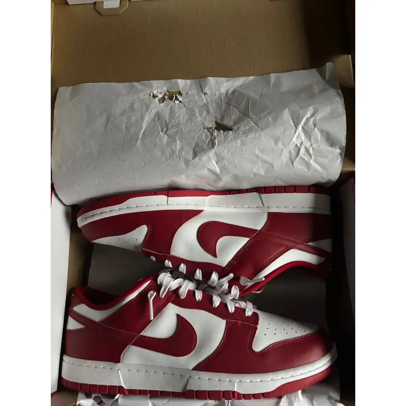 Red Unisex Adult Size M 12.5 (W 13.5) Nike Dunk Low Shoes (New)