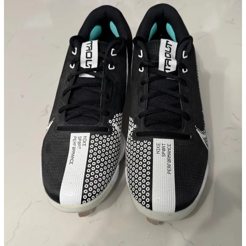 Black Men's Size M 10.5 (W 11.5) Adult Nike Low Top Metal (New)