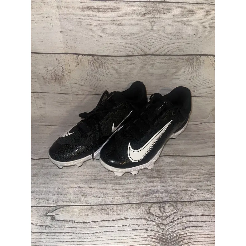 Men Nike Alpha Huarache Elite 4 Low MCS Baseball Cleats Black FD6221-001 Sz 10.5