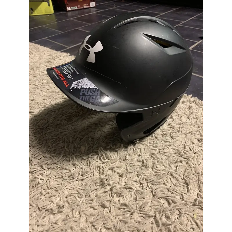 Black Used One Size Fits All Under Armour UABH2 Batting Helmet