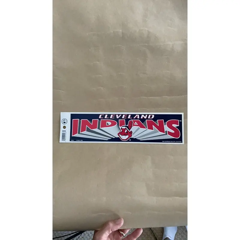 VINTAGE!  Cleveland Indians Chief Wahoo MLB Bumper Sticker 1995  - Preowned