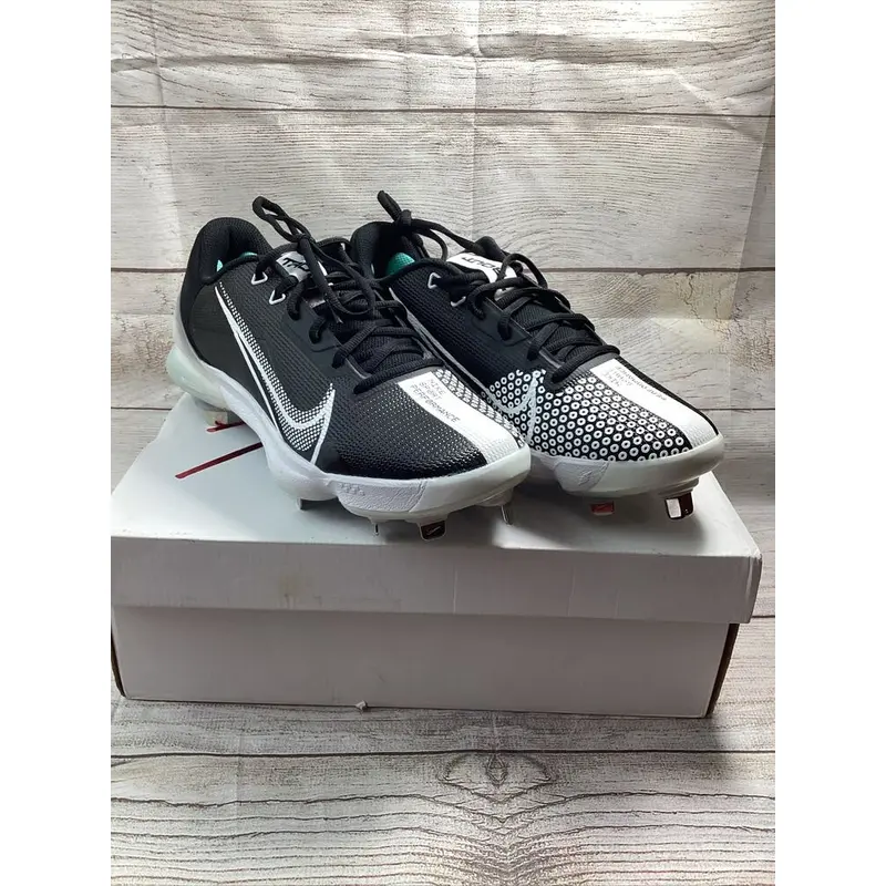 Nike Force Zoom Trout 7 Pro Black White Metal Baseball Cleats CQ7224-005 Size 11