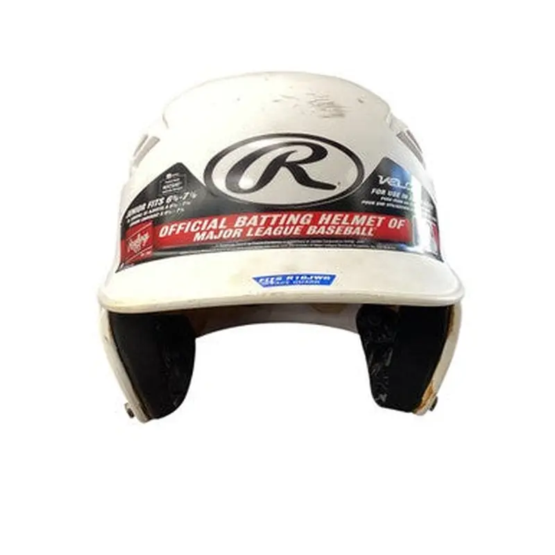 Used Rawlings BASEBALL HELMET Batting Helmet No Mask White MD 11760-S000080337