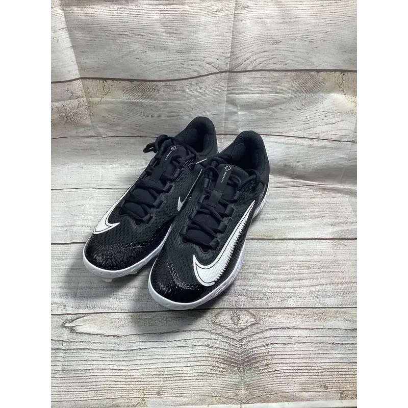 Nike Alpha Huarache Elite 4 Baseball Cleats Mens Size 10 Black White DJ6521-001