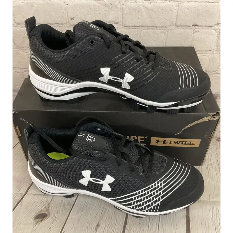 Under Armour 1297333-011 Glyde TPU Women's Soccer Cleats Black White US 9 UK 6.5