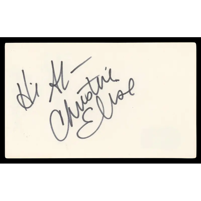 Christine Elise Beverly Hills 90210 "Hi Al" Signed 3x5 Index Card BAS #BL98776