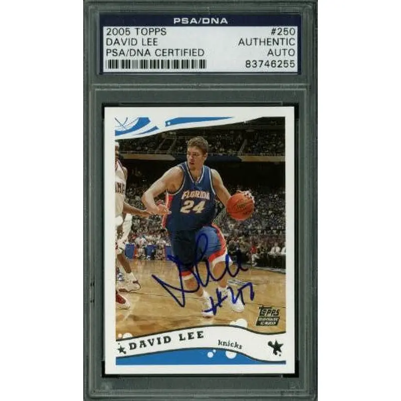 Florida David Lee Authentic Signed Card 2005 Topps #250 PSA Slabbed #83746255