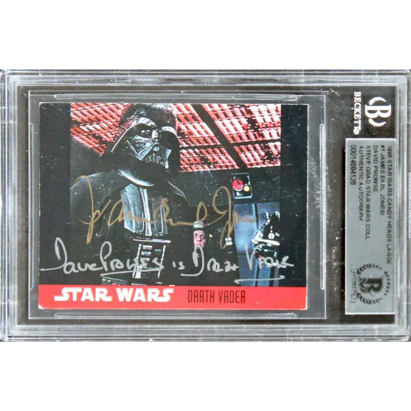 James Earl Jones & David Prowse Signed 1995 Star Wars CHL #1 Card BAS Slabbed
