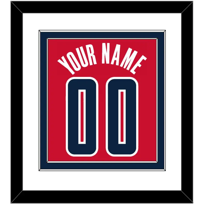 Washington Name & Number - Red Statement - Double Mat 1