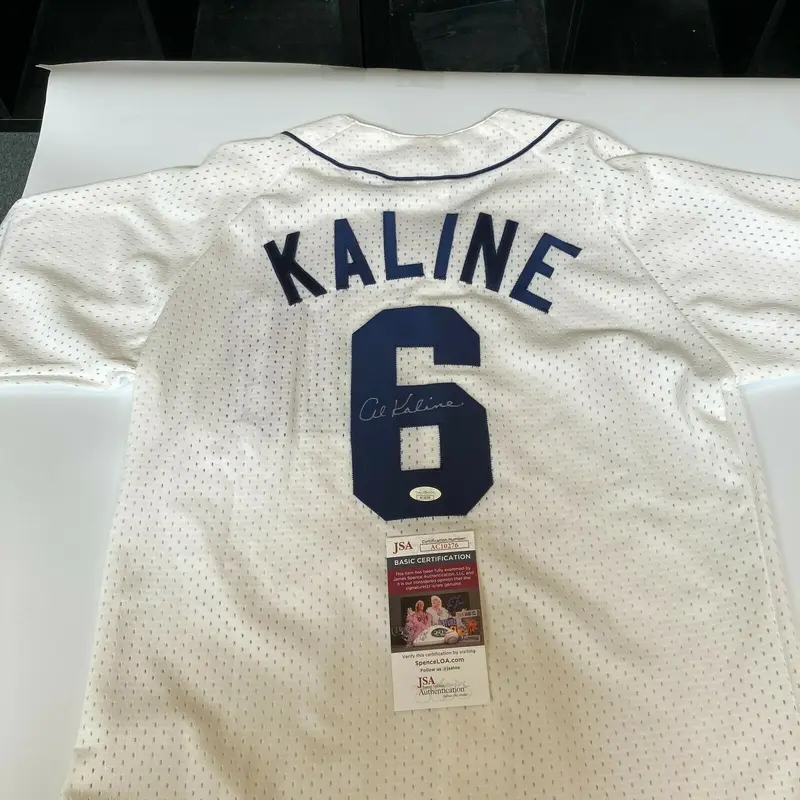 Al Kaline Signed Vintage Authentic Majestic Detroit Tigers Jersey JSA COA