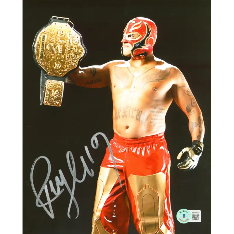 Rey Mysterio WWE Authentic Signed 8x10 Photo Autographed BAS #BG83173