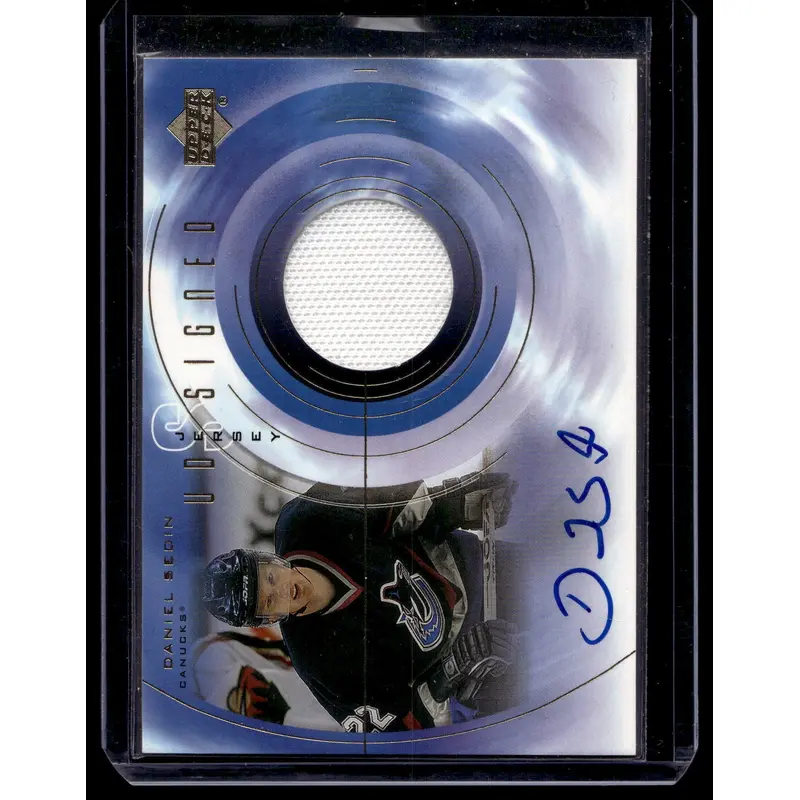 2001-02 Upper Deck - Signed Jerseys Series 1 - Daniel Sedin #S-DS