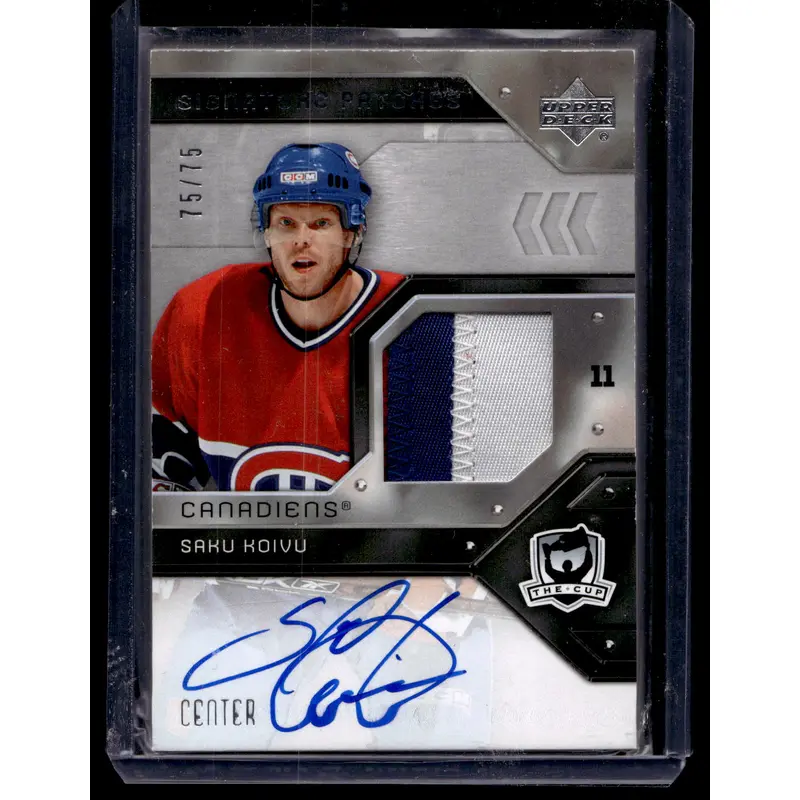 2006-07 Upper Deck The Cup - Signature Patches - Saku Koivu #SP-SK /75
