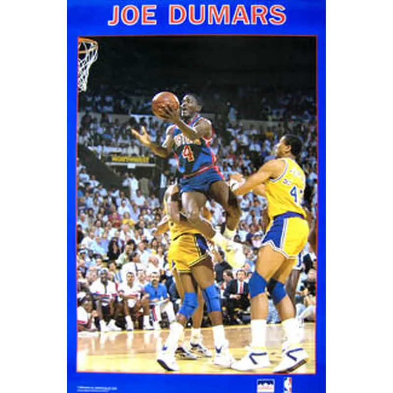 Joe Dumars "Drive" (1989) Detroit Pistons NBA Action Poster - Starline Inc.