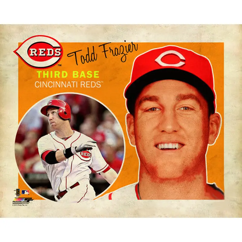 Todd Frazier "Retro SuperCard" Cincinnati Reds Premium Poster Print - Photofile 16x20