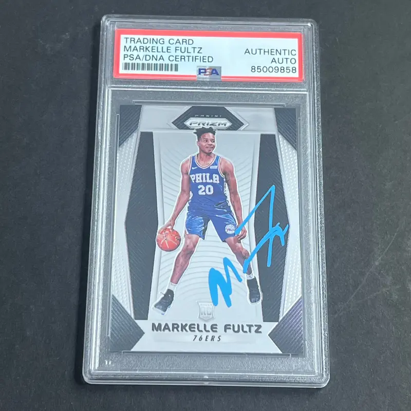 2017-18 Panini Prizm #1 Markelle Fultz Signed Card PSA Slabbed RC 76ers