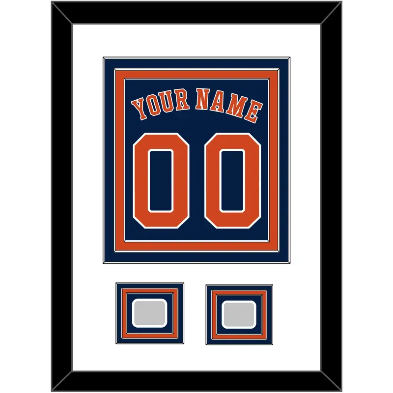 Houston Name, Number & 2 World Series Champions Patches - Alternate Blue - Triple Mat 1
