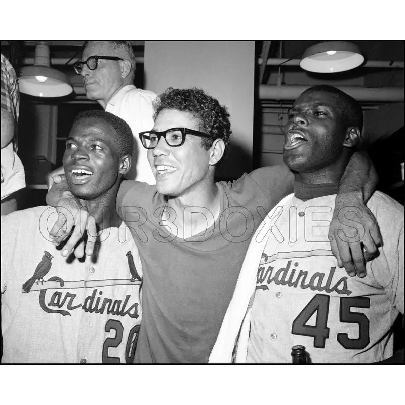 Lou Brock Bob Gibson 8X10 Photo - 1967 Cardinals Julian Javier - 1651
