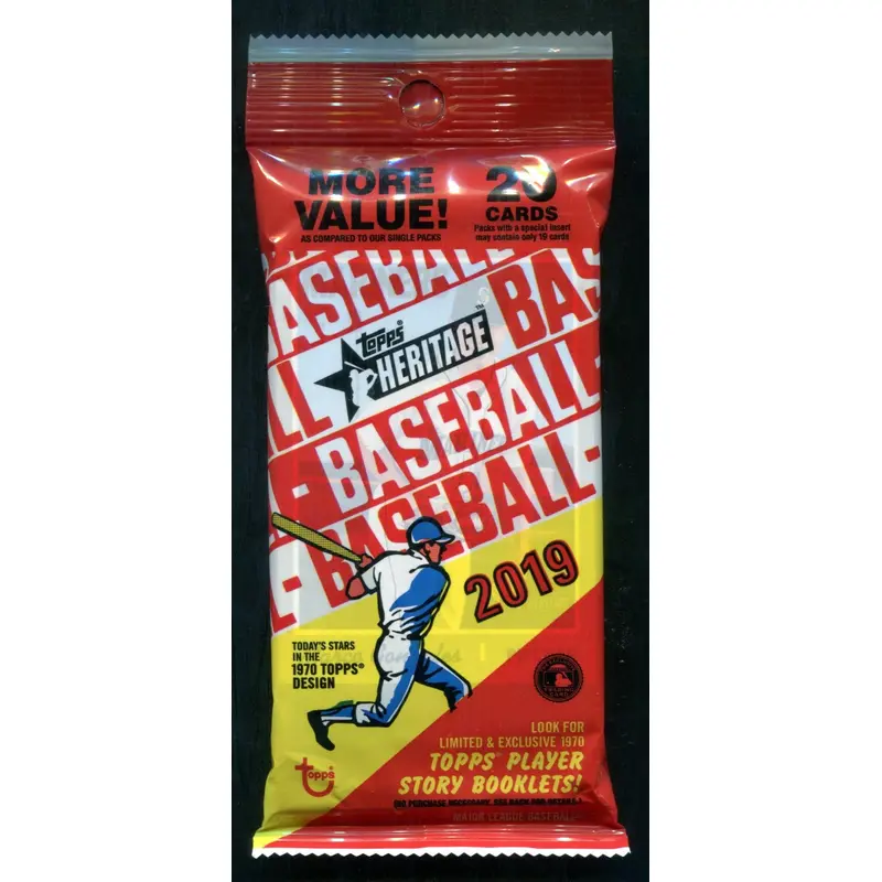 2019 Topps Heritage Baseball Unopened Value Jumbo Pack (20)