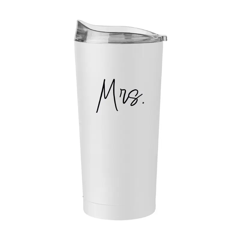 Wedding Collection Script Mrs. 20oz Powder Coat Tumbler