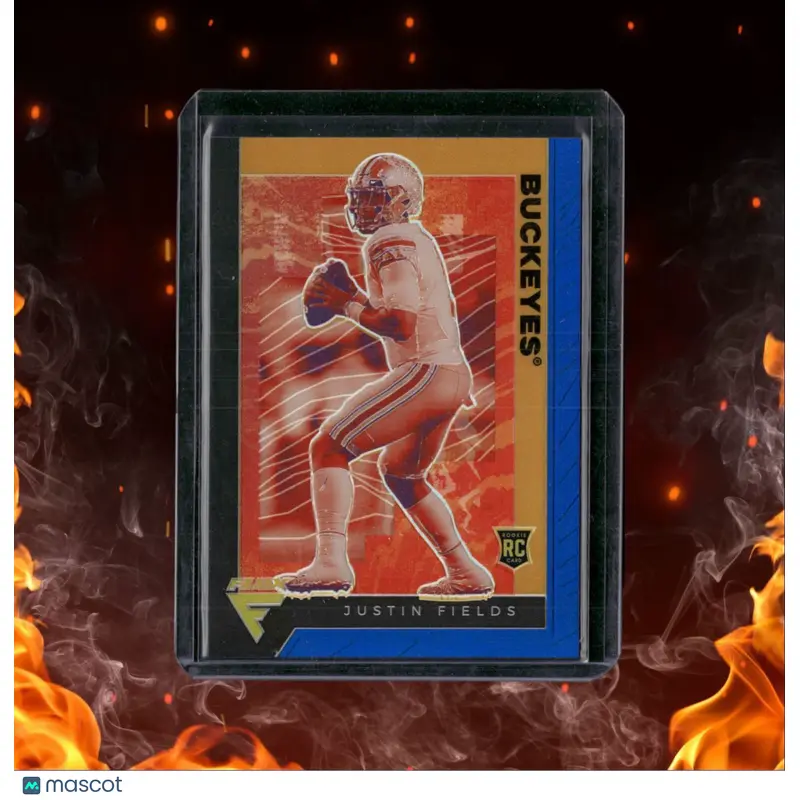 2021 Panini Chronicles Flux Justin Fields Blue Prizm Rookie 97/99 #233