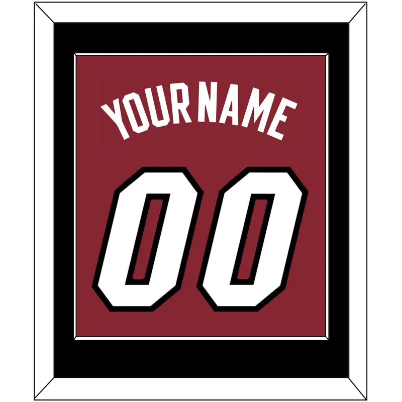 Miami Name & Number - Alternate Red (2009-2017) - Single Mat 2